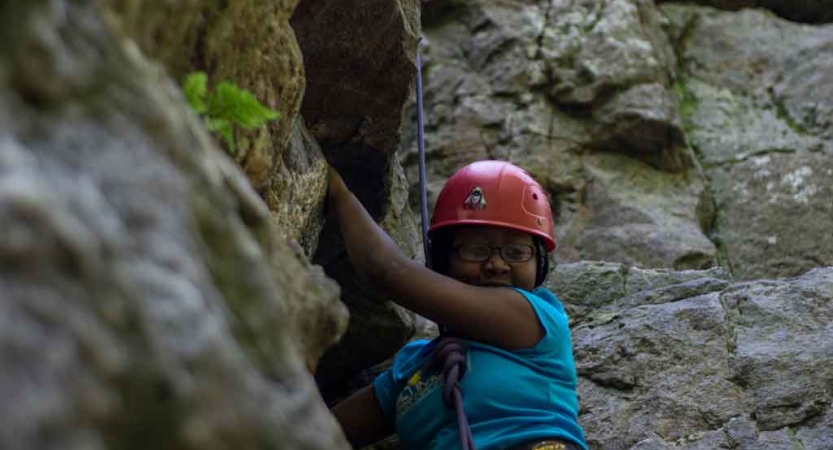 girls only rock climbing program 
